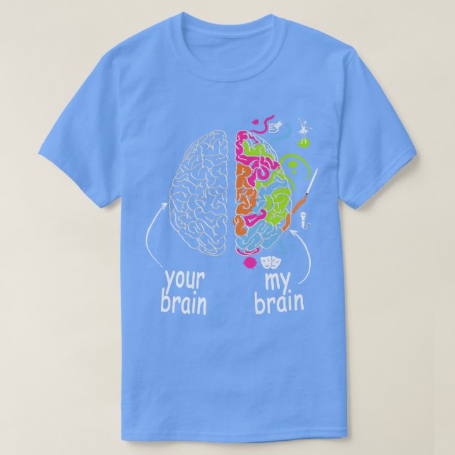Neurodiversity brain Gift idea for Dyslexia ADHD A T-Shirt (Design Front)