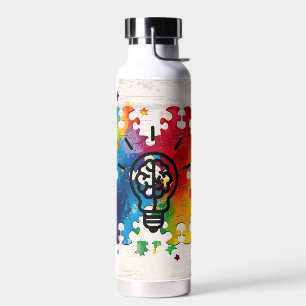 Neurodiversity Brain Puzzle Water Bottle