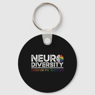 Neurodiversity Celebrate Mental Health Adhd Autism Key Ring