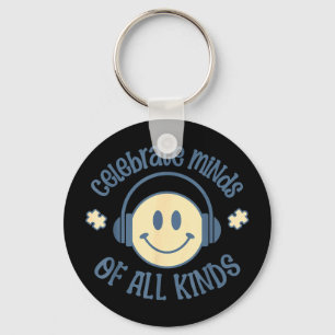 Neurodiversity celebrate minds of kinds autism key ring