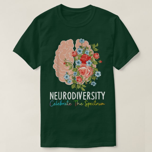 Neurodiversity Celebrate The Spectrum ADHD Brain A T-Shirt (Design Front)