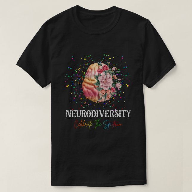Neurodiversity Celebrate The Spectrum ADHD Brain A T-Shirt (Design Front)