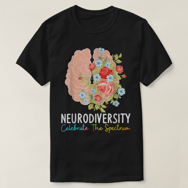 Neurodiversity Celebrate The Spectrum ADHD Brain A T-Shirt (Design Front)
