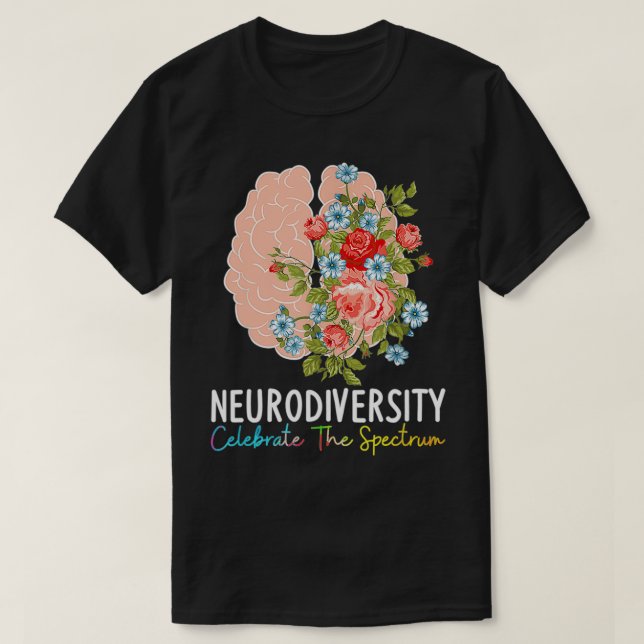 Neurodiversity Celebrate The Spectrum ADHD Brain A T-Shirt (Design Front)