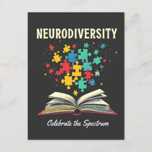 Neurodiversity Celebrate the Spectrum Book Autism Postcard