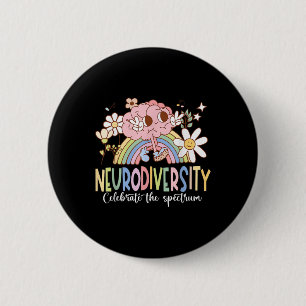 Neurodiversity Celebrate The Spectrum Brain Autism 6 Cm Round Badge