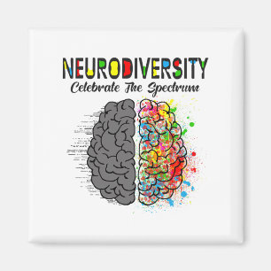 Neurodiversity Celebrate The Spectrum Brain Autism Magnet