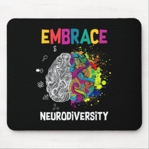 Neurodiversity Celebrate The Spectrum Brain Autism Mouse Pad