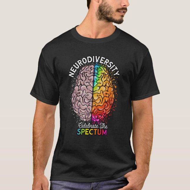 Neurodiversity Celebrate the Spectrum Men women ad T-Shirt (Front)