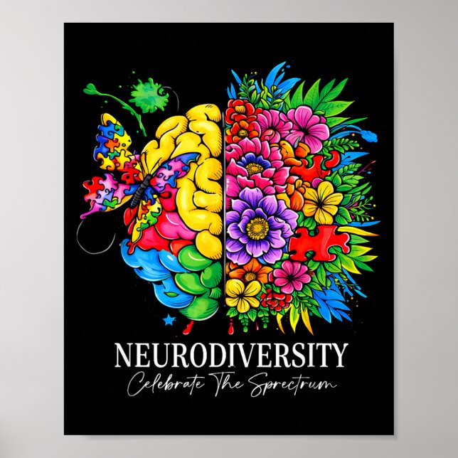 Neurodiversity celebrate the spectrum  poster (Front)