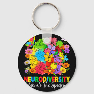 Neurodiversity celebrate the spectrum sped teacher key ring