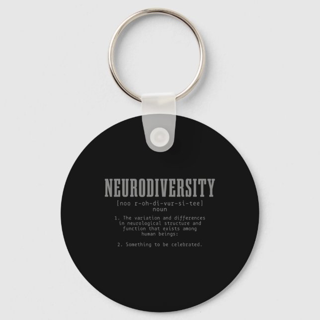 Neurodiversity Definition Autism Awareness Month  Key Ring (Front)