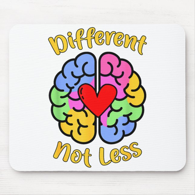 Neurodiversity Dyslexia Autism Awareness Different Mouse Pad (Front)
