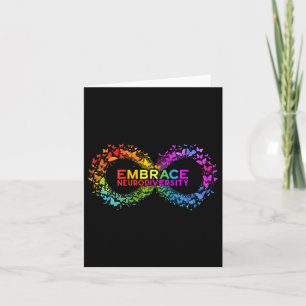 Neurodiversity Embrace Adhd Autism Asd Butterfly I Card
