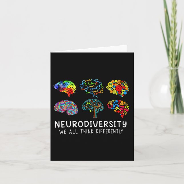 Neurodiversity - Embrace Adhd Autism Awareness  Card (Front)