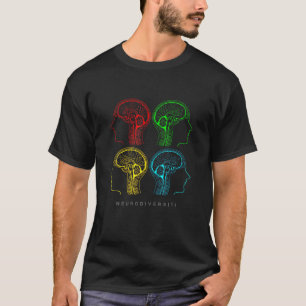 Neurodiversity For ADHD And Autism Brain Graphic T-Shirt