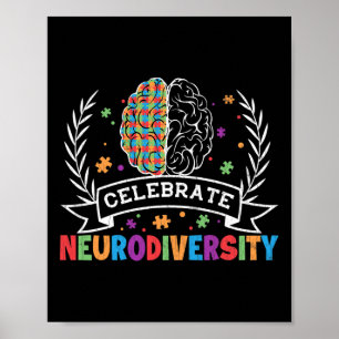 Neurodiversity Funny Dyslexia Awareness Graphic  Poster