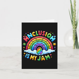 Neurodiversity Inclusion Is My Jam Autism Awarenes Card