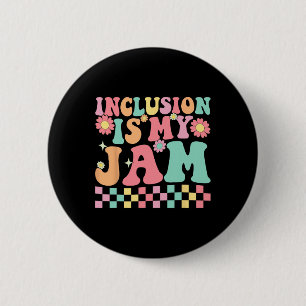 Neurodiversity Inclusion Is My Jam Autism Special 6 Cm Round Badge