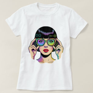 Neurodiversity Infinity Symbol Pop Art Woman  T-Shirt