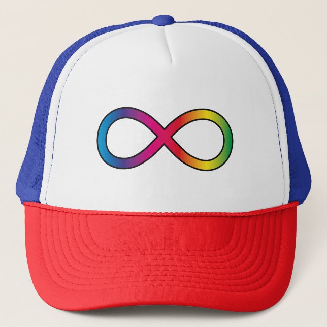Neurodiversity infinity symbol trucker hat (Front)