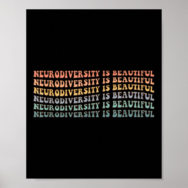 Neurodiversity Is Beautiful - Autism Awareness  Poster (Front)