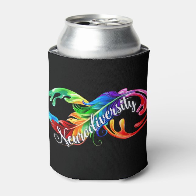 Neurodiversity Is Beautiful Rainbow is great gift  Can Cooler (Can Front)