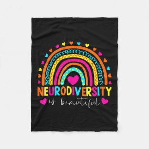 Neurodiversity Is Beautiful Special Autism Awarene Fleece Blanket
