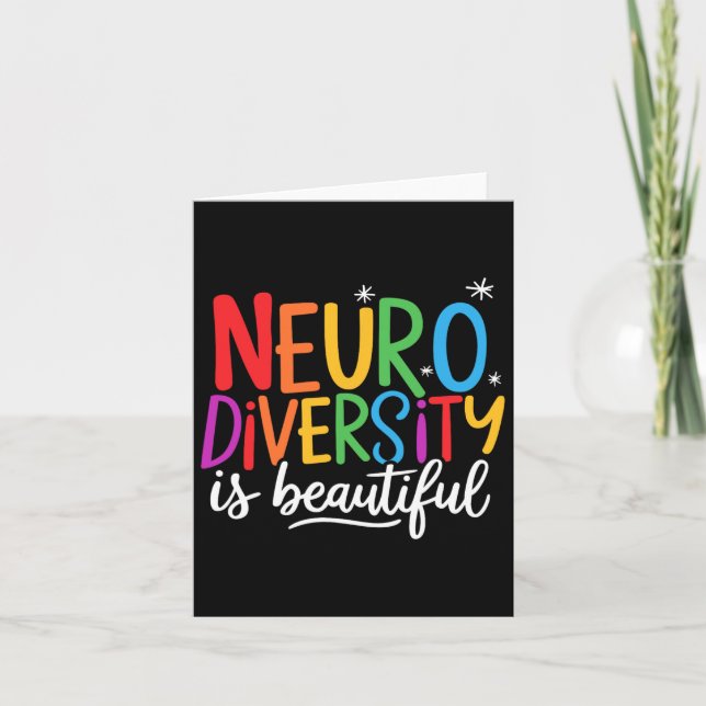 Neurodiversity Is Beautiful Sped Adhd Autism Aware Card (Front)