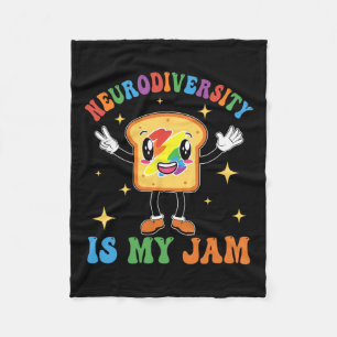 Neurodiversity Is My-jam Autism Awareness Special  Fleece Blanket