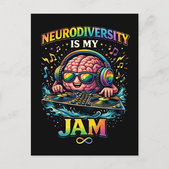 Neurodiversity Is My Jam Postcard (Front)