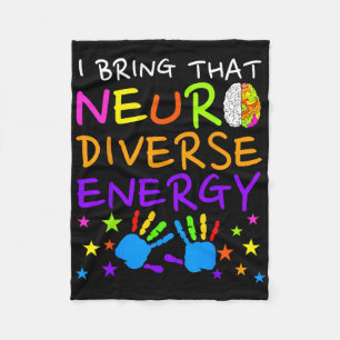 Neurodiversity Kids Boys Autism Awareness Girls Ad Fleece Blanket