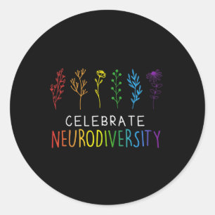 Neurodiversity Mental Health Autism Awareness 1  Classic Round Sticker