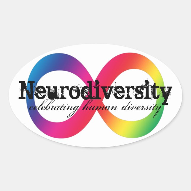 Neurodiversity Oval Sticker (Front)