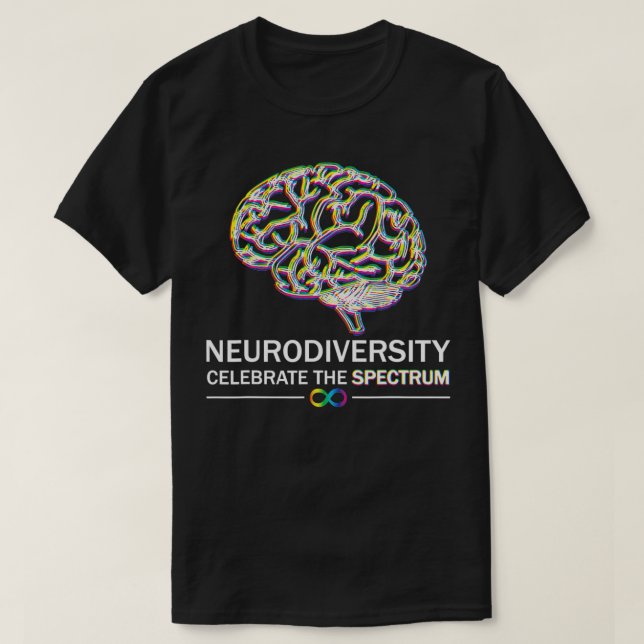 Neurodiversity Pride Autism Spectrum ASD ADHD Rain T-Shirt (Design Front)