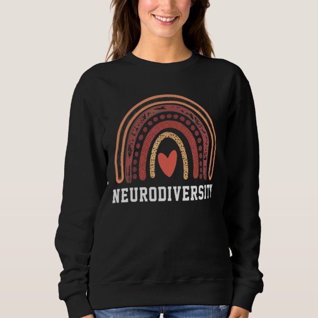 Neurodiversity Spectrum Rainbow Autism Awarness Mo Sweatshirt (Front)