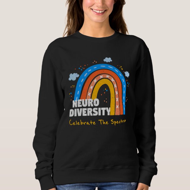 Neurodiversity Spectrum Support Autism Asd Adhd Bo Sweatshirt (Front)