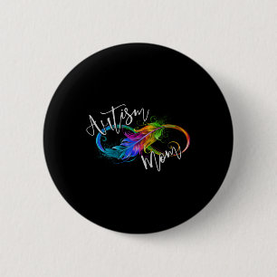 Neurodiversity Symbol Rainbow Infinity Autism Mum 6 Cm Round Badge