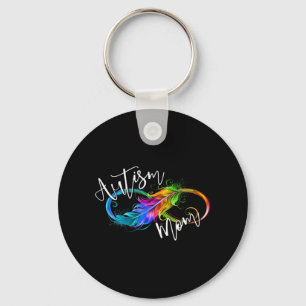 Neurodiversity Symbol Rainbow Infinity Autism Mum  Key Ring