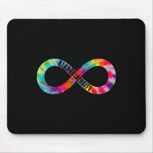 Neurodiversity Tie Dye Infinity Sign Autism Awaren Mouse Pad