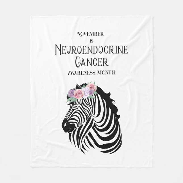 Neuroendocrine Cancer Awareness fleece blanket (Front)