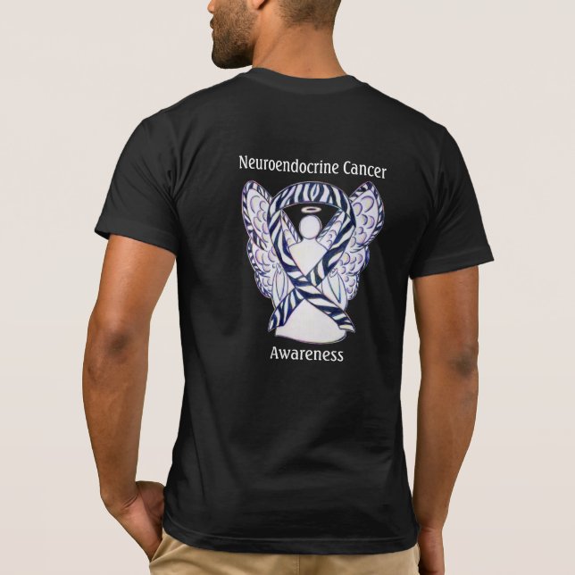 Neuroendocrine Cancer Awareness Ribbon Angel Shirt (Back)