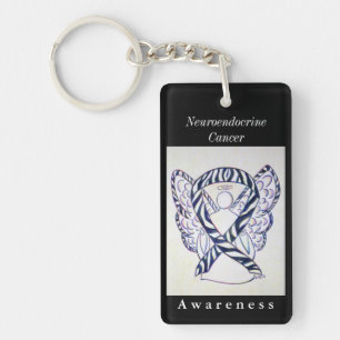 Neuroendocrine Cancer Awareness Ribbon Keychain