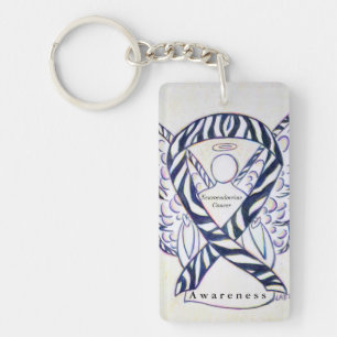 Neuroendocrine Cancer Awareness Ribbon Keychain
