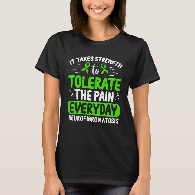 Neurofibromatosis Awareness Green Ribbon Fighter T-Shirt (Front)