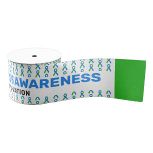 Neurofibromatosis Awareness Pattern Ribbon Grosgrain Ribbon