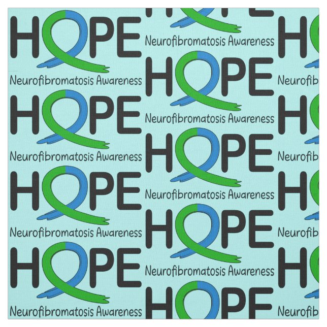 Neurofibromatosis Awareness Ribbon of Hope Fabric (Swatch)