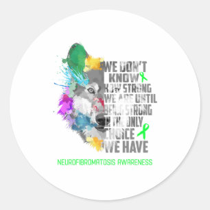 Neurofibromatosis Awareness Ribbon Support Gifts Classic Round Sticker