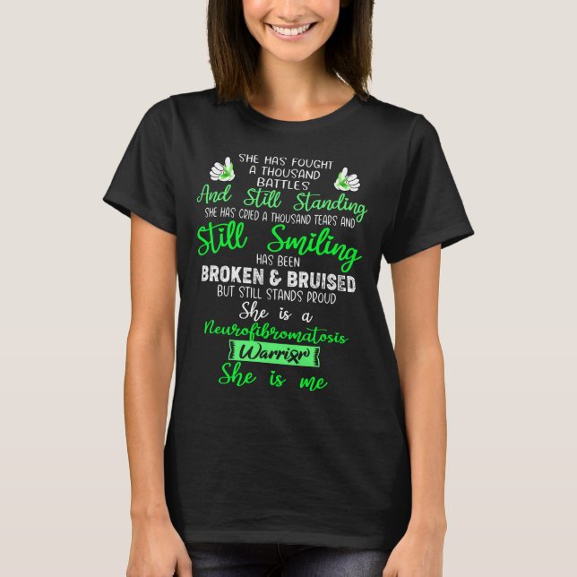 Neurofibromatosis Awareness Ribbon Support Gifts T-Shirt (Front)