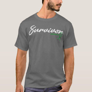 Neurofibromatosis Awareness Survivor Glitter Ribbo T-Shirt